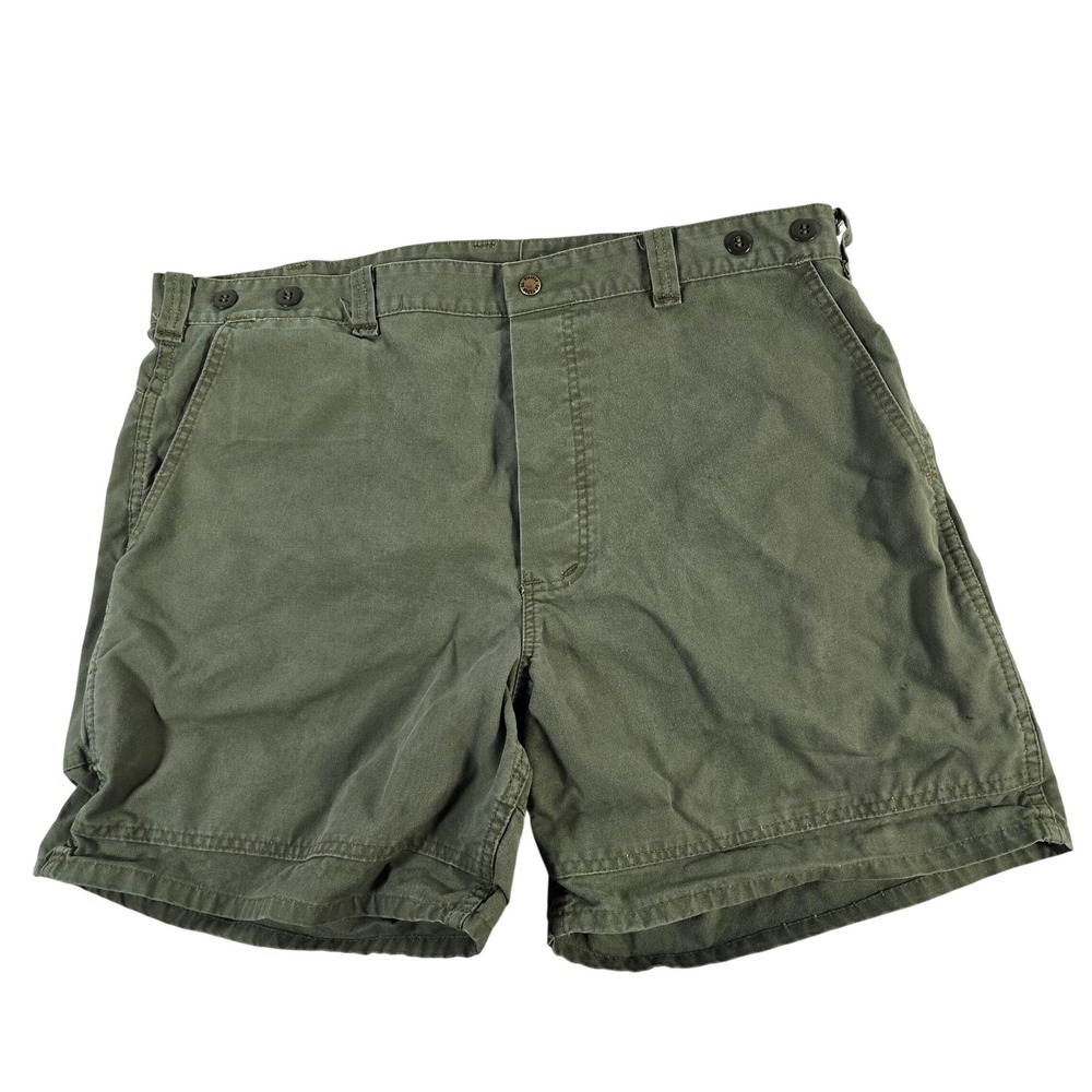 Vintage Military Style Cargo Shorts Olive Green Men's Casual Outdoor Size 42